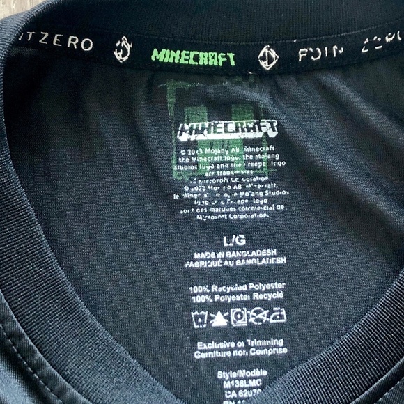 Minecraft X Point Zero T Shirt, Minecraft Video Game, Black Shirt, Mens Size L - Picture 9 of 10